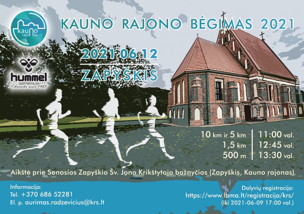 Kauno rajono bėgimo 2021 plakatas